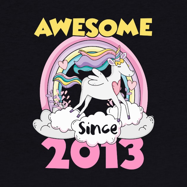 Cute Awesome Unicorn 2013 Funny Gift Pink by saugiohoc994